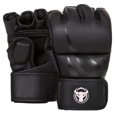 Kick Half Fingers Leather Mens Boxing MMA Gloves